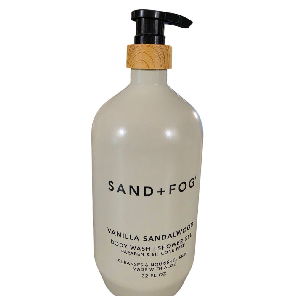 NEW Sand + Fog VANILLA SANDALWOOD Body Wash Shower Gel 32 oz.